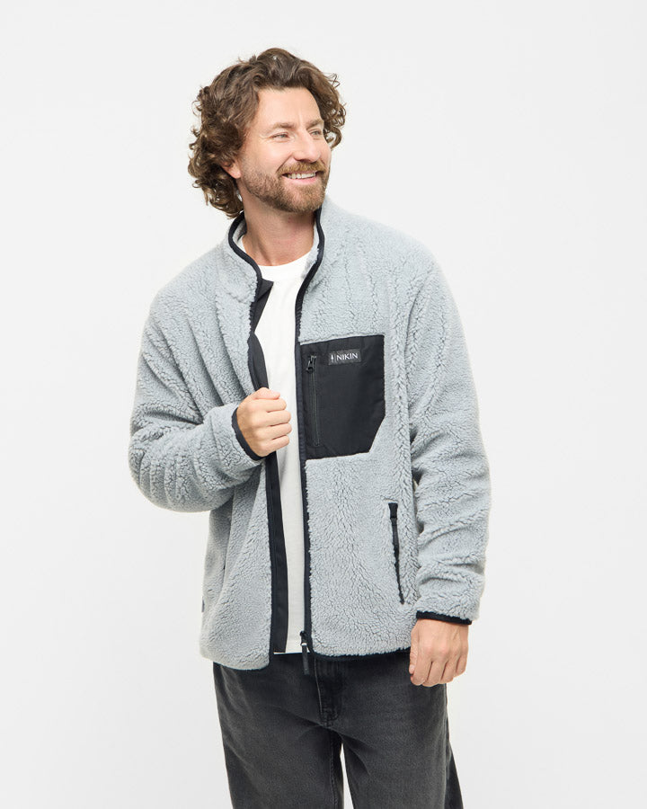 NIKIN TreeFleece Teddy Relaxed Jacket Teddyjacke Grey Mel
