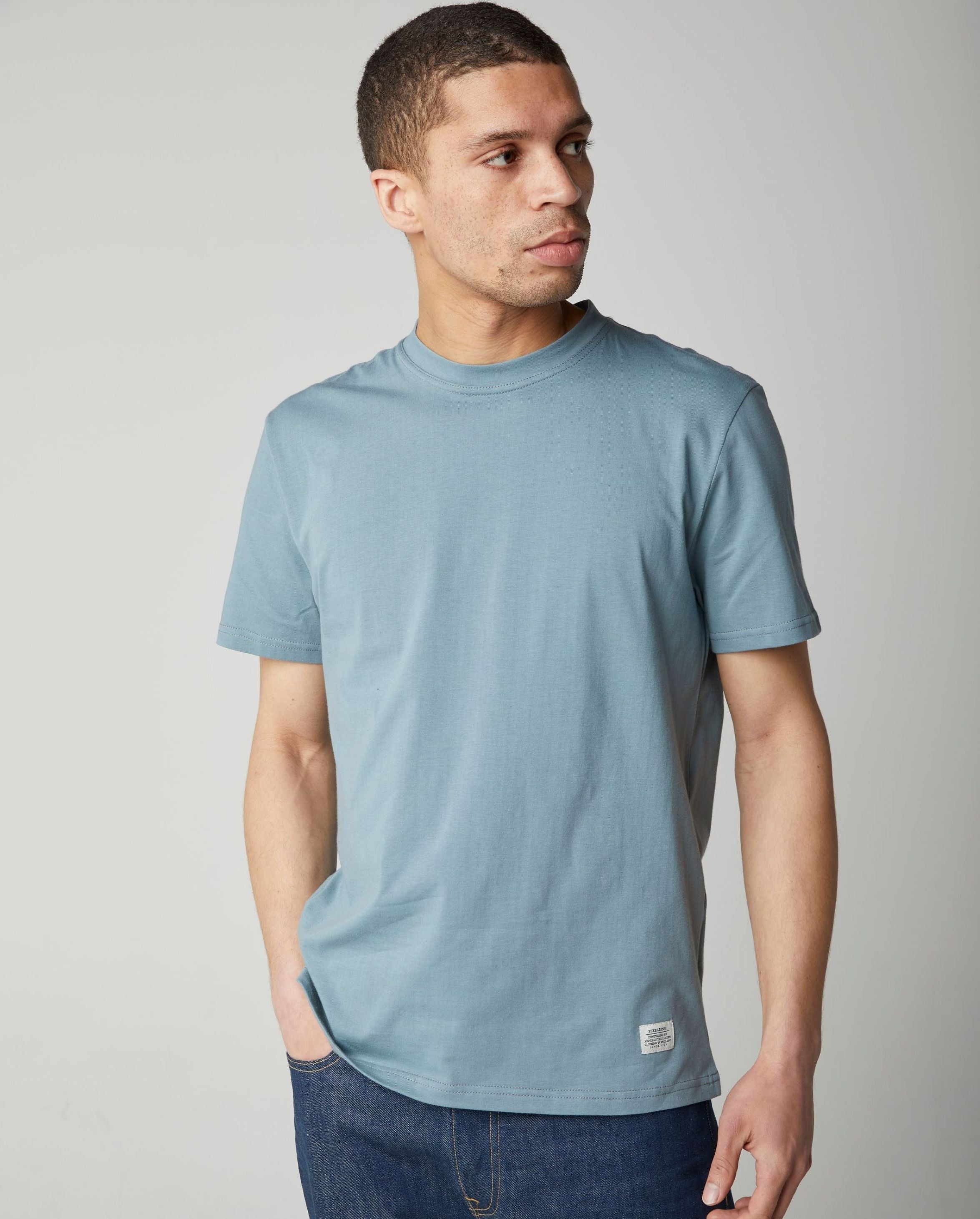 Peregrine Classic T-Shirt Herren Navy Baumwolle Gr. S