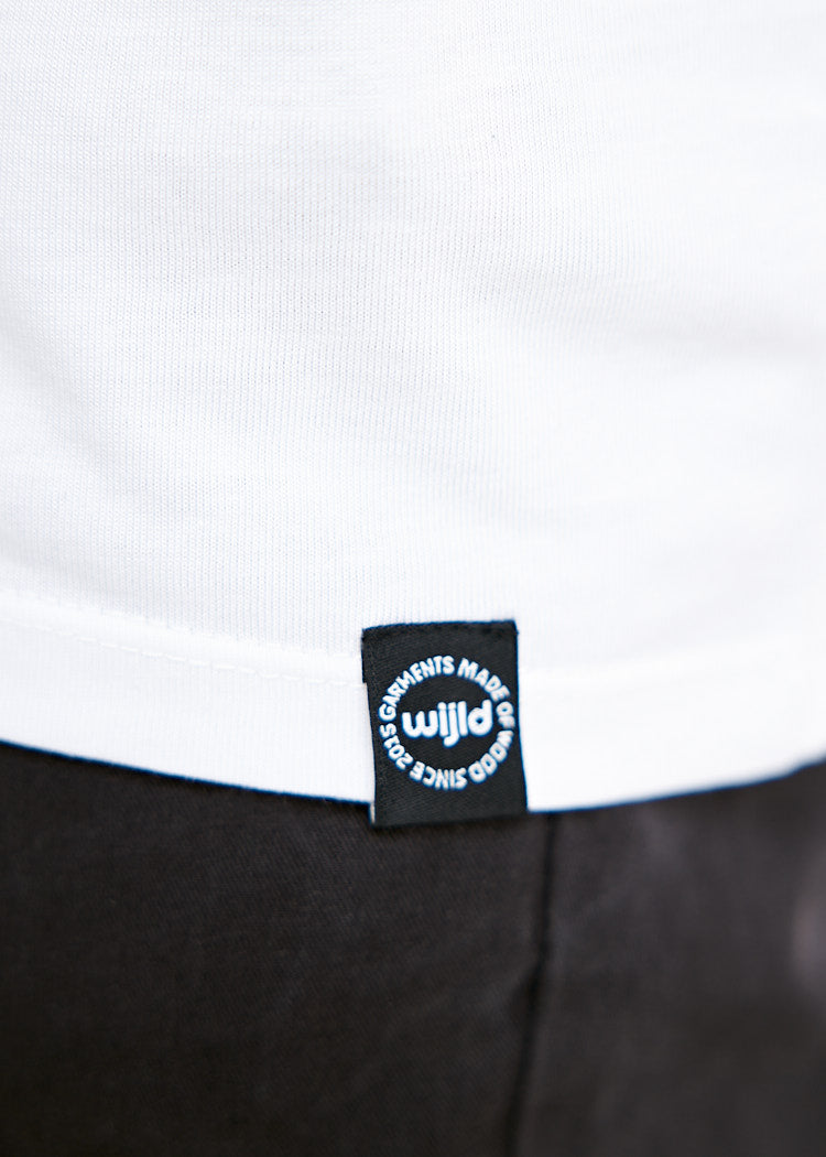 Wijld WoodShirt Turn Up Bright White Herren T-Shirt