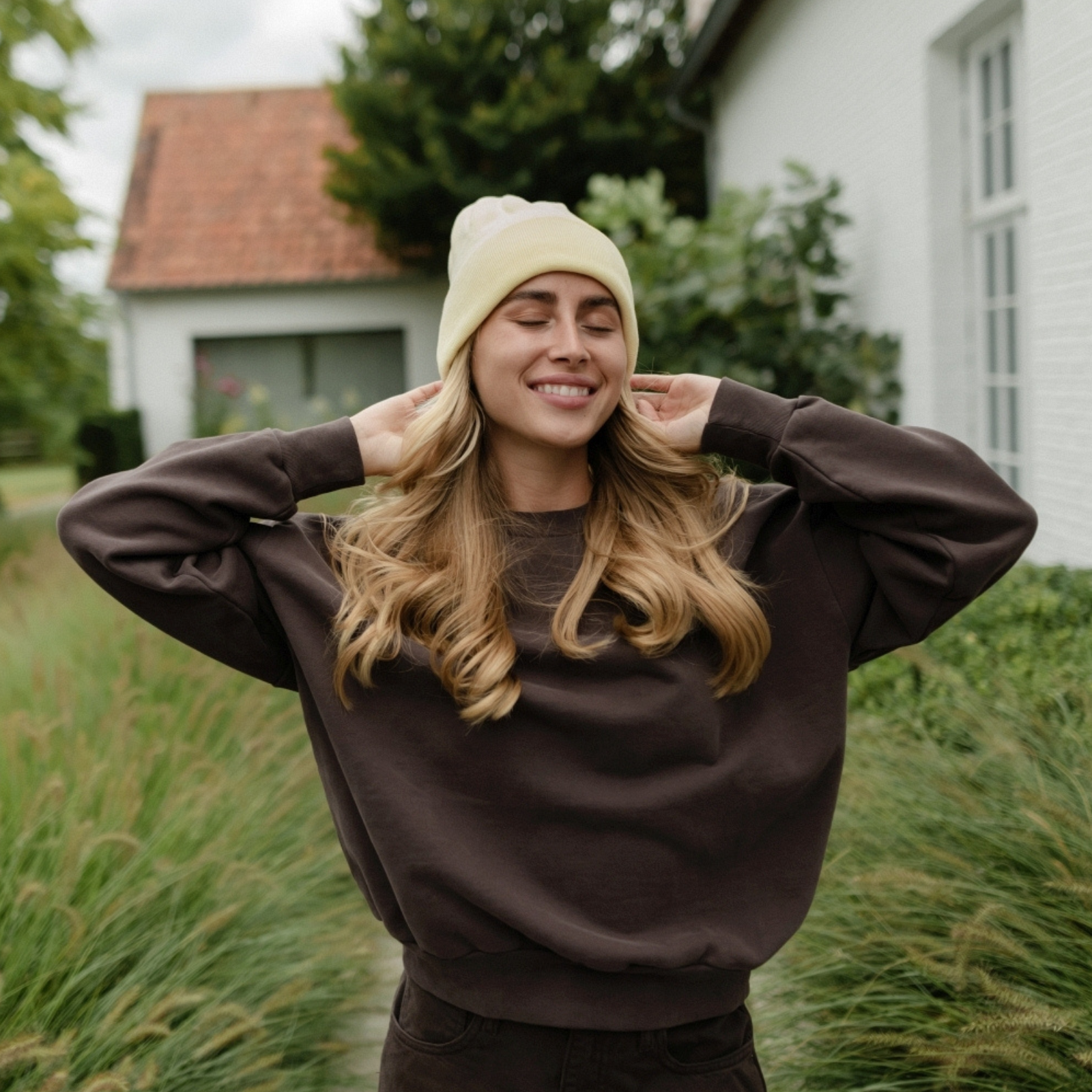 NORDLICHT Accessoires Mütze Jori Zitronengelb Baumwolle