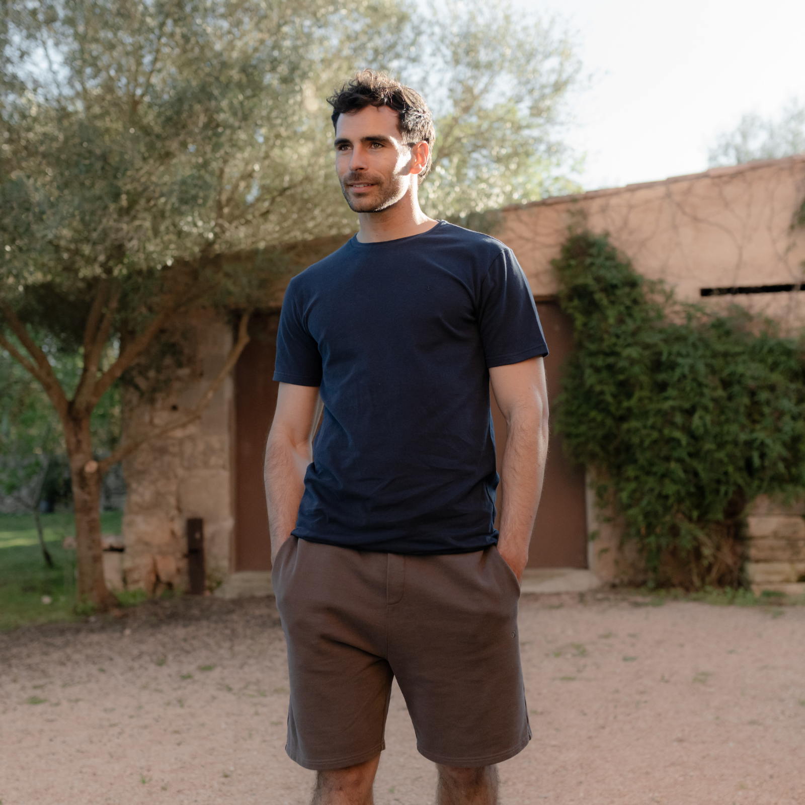 NORDLICHT Finn T-Shirt Herren Blau Stickerei