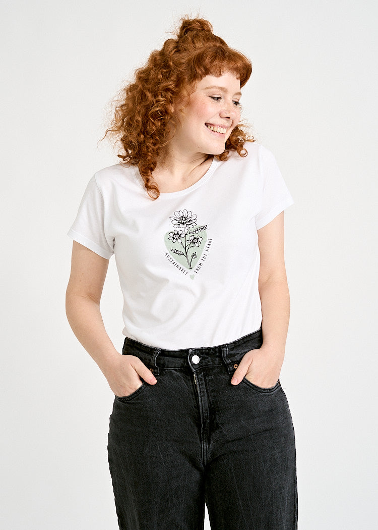 Wijld WoodShirt Sarah Sustainable Heart T-Shirt Bio