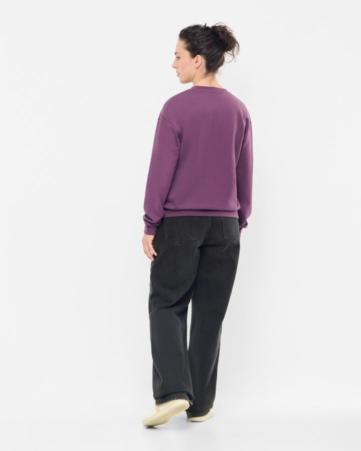 NIKIN TreeSweater Relaxed Pullover Dusted Grape Bio-Baumwolle