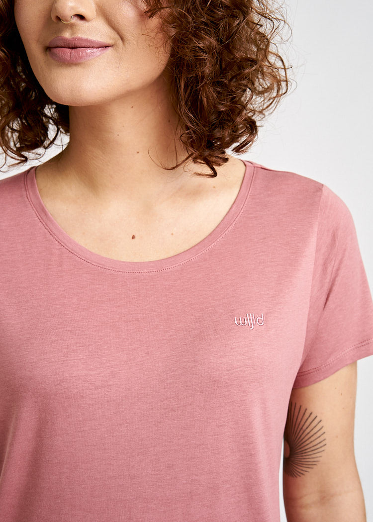 Wijld Lena Woodshirt Damen Rosewood Bio-Baumwolle