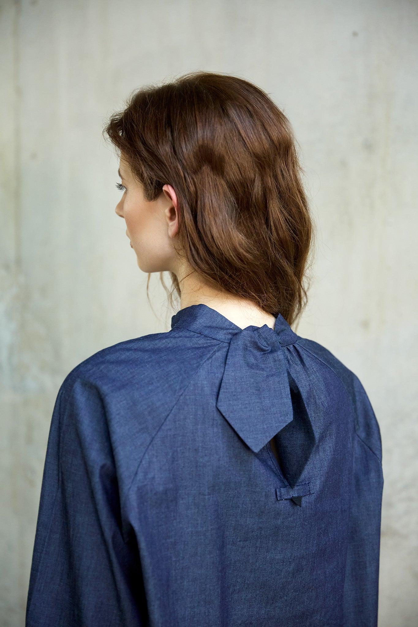 Christiane Strobel ELENOR Bluse Bio-Baumwolle Dunkelblau