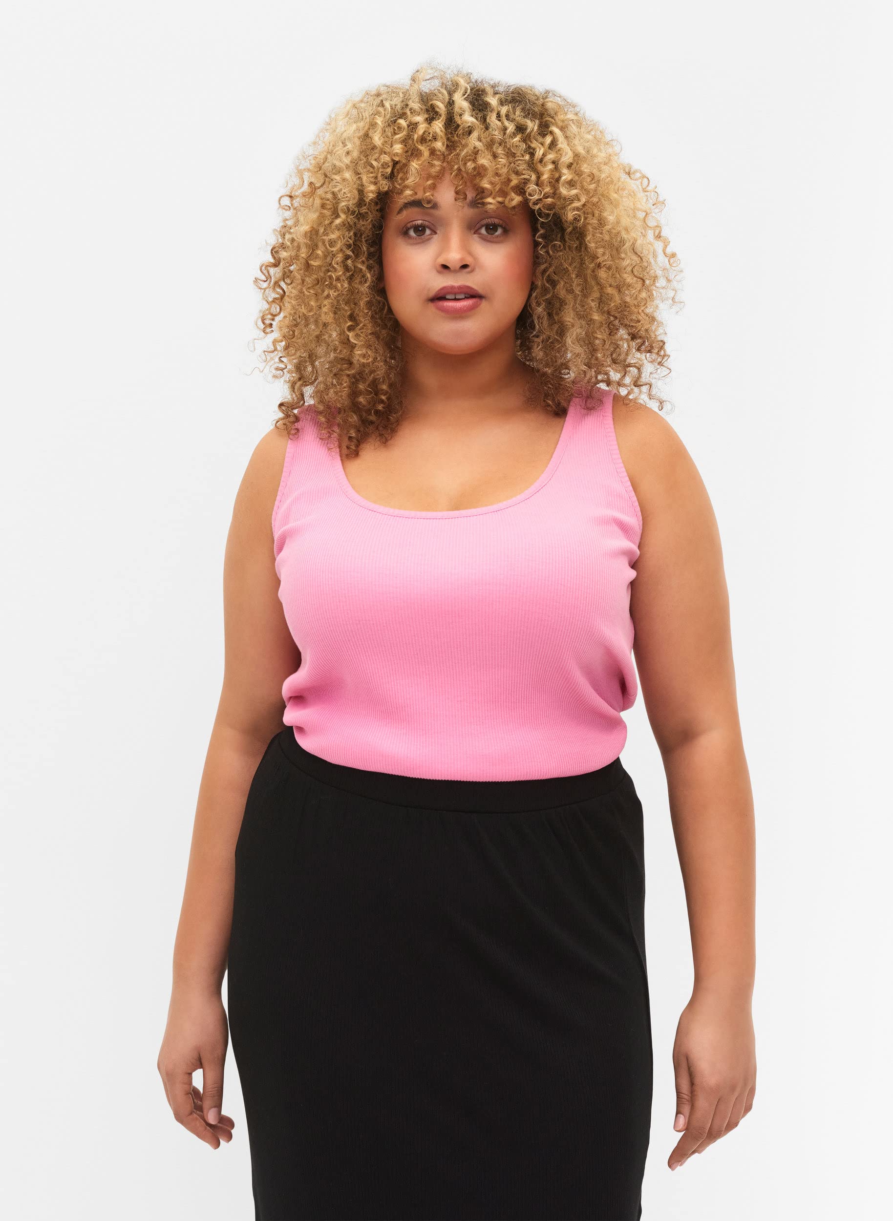 Zizzi T-Shirts Tops 2er-Pack Baumwolltops Ripp