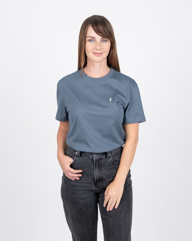 NIKIN TreeShirt Steel Blue T-Shirt Bio-Baumwolle