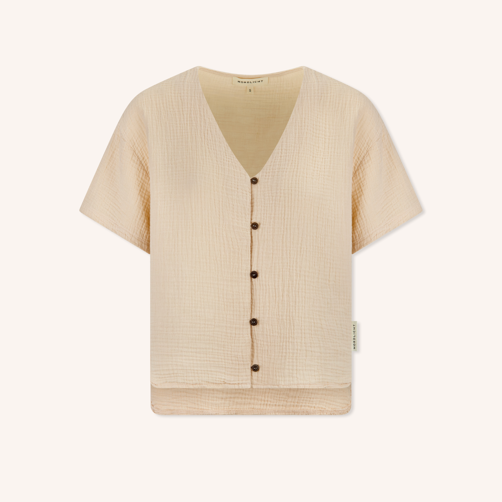 NORDLICHT Freja Musselin Shirt Bio-Baumwolle Kurzarm