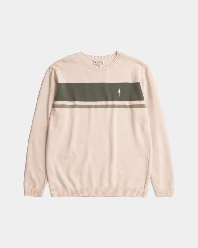 NIKIN TreePullover Knitted Stripes Pullover Raw-Olive Bio
