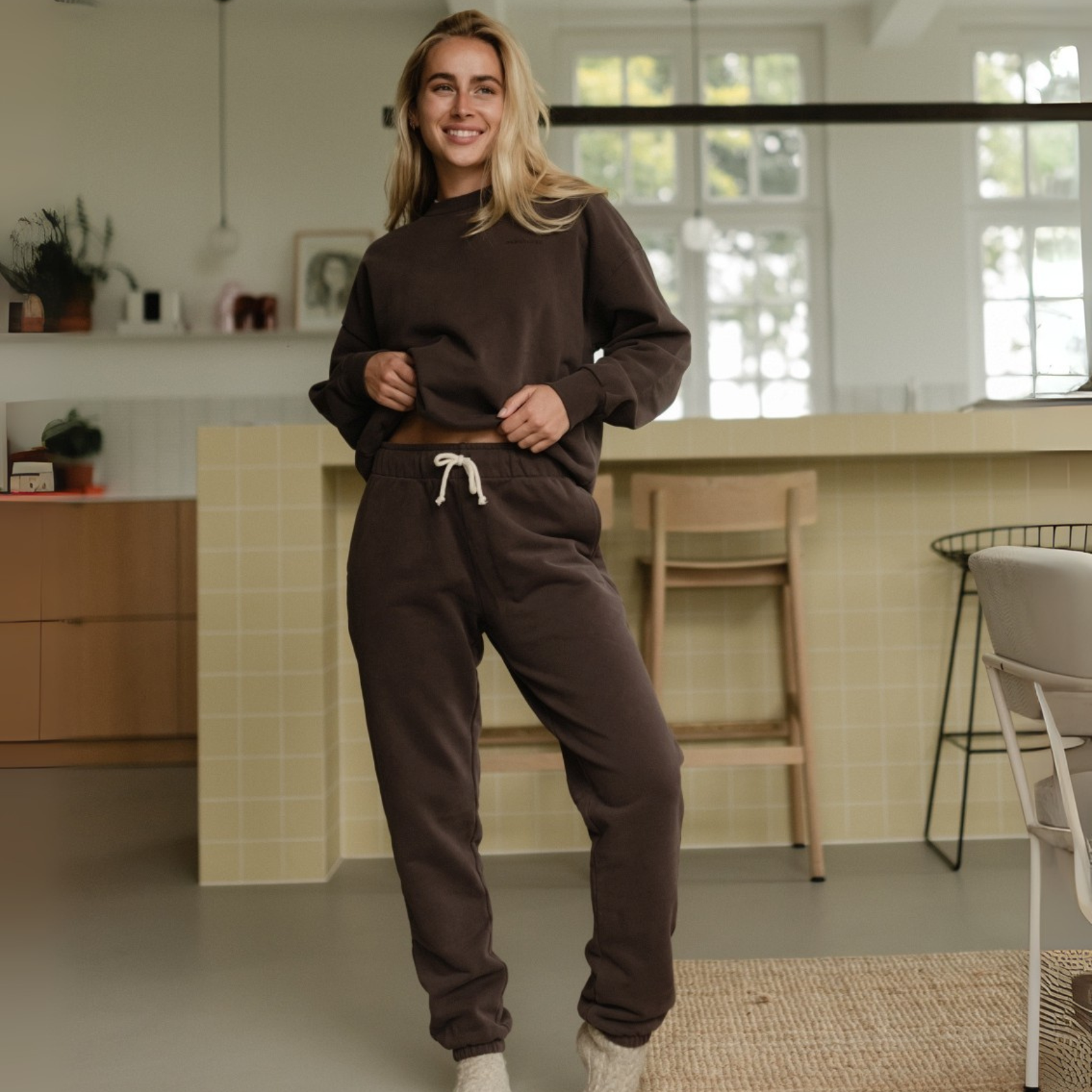 NORDLICHT Nova Sweatpants Braun Recycling-Baumwolle
