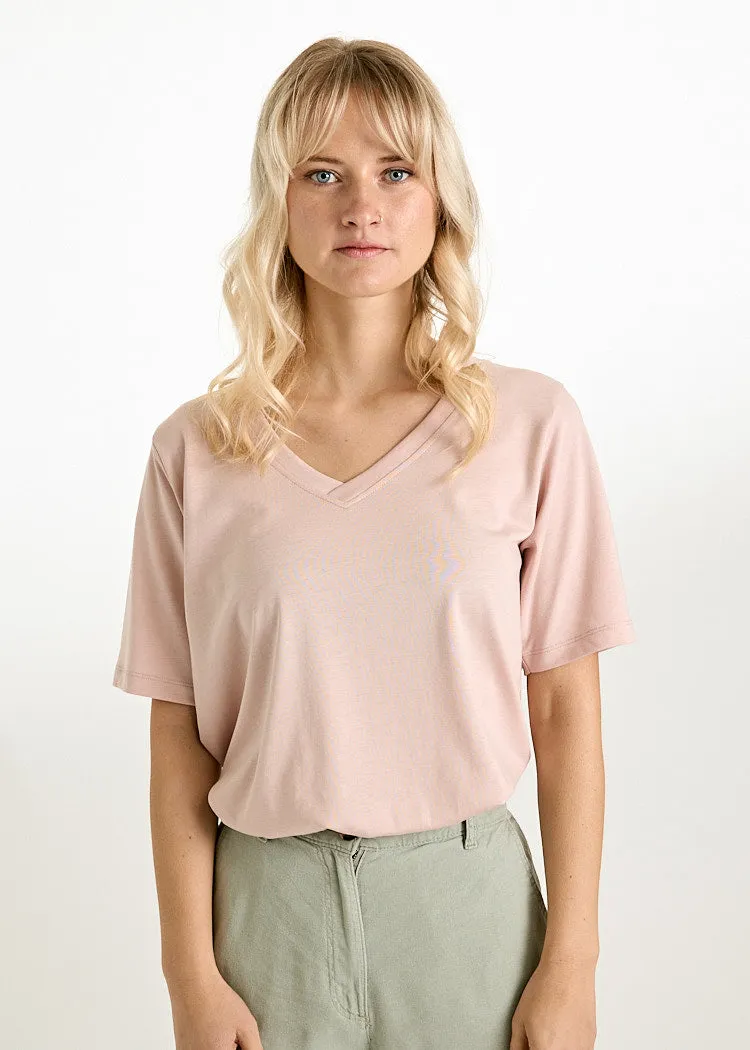 Wijld WoodShirt Frida T-Shirt Damen rosa Lyocell Bio-Baumwolle