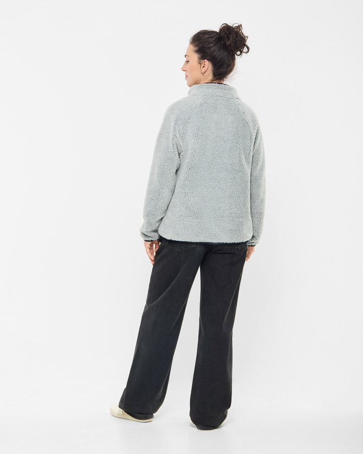 NIKIN TreeFleece Teddy Pullover Damen Grey Mel Fleece