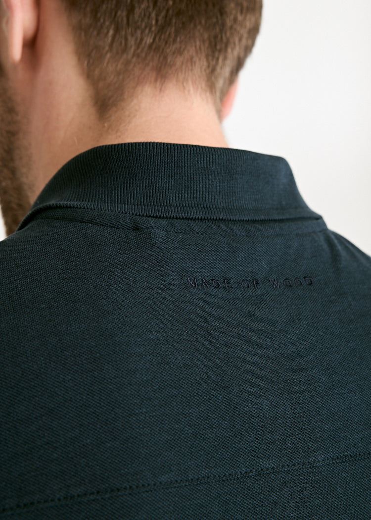 Wijld Polo-Shirt Paul Carbon Herren Lyocell Regular