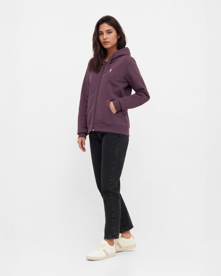 NIKIN TreeHoodie Jacket Women Hoodie Deep Purple Bio-Baumwolle