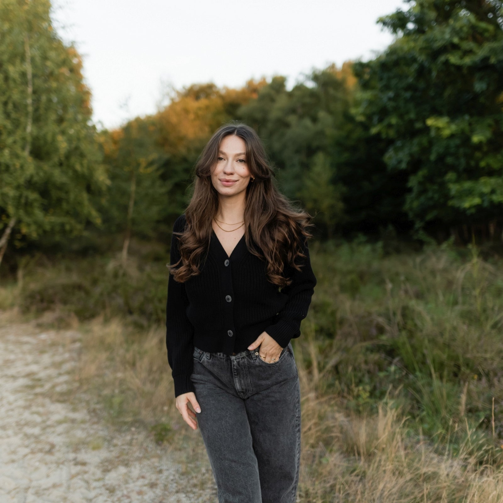 Nordlicht Marla Strickjacke Schwarz Bio-Baumwolle