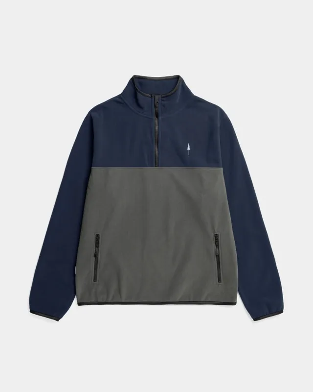 NIKIN TreeFleece Quarter Zip Colorblock Fleecepullover Navy