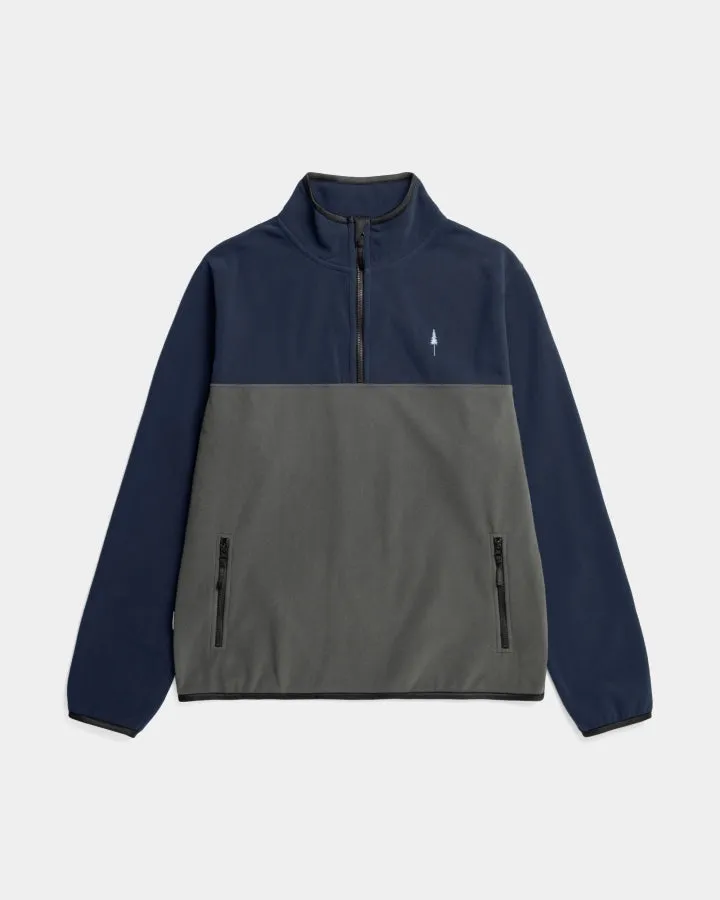 NIKIN TreeFleece Quarter Zip Colorblock Fleecepullover Navy