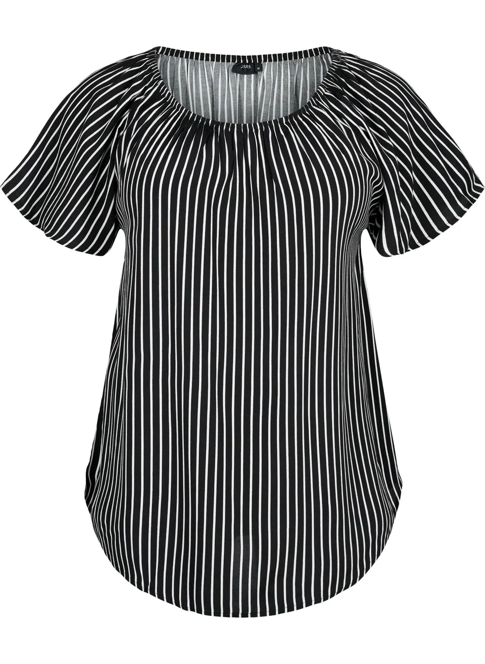 Zizzi Blouses Bluse Viskose Kurzarm Locker