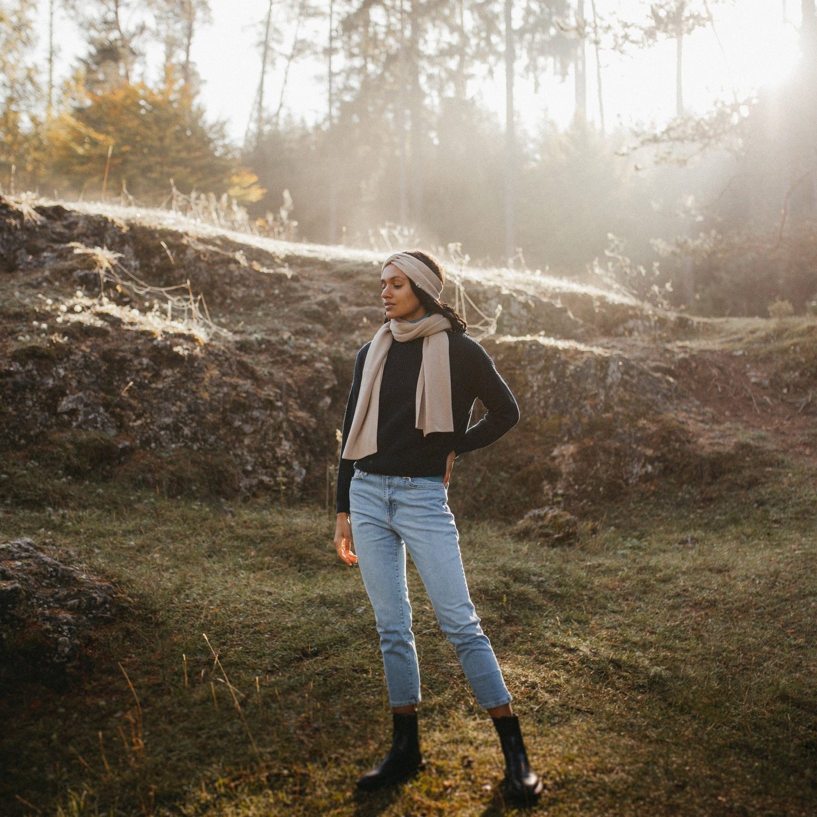 NORDLICHT Lene Stirnband Natur Bio-Baumwolle