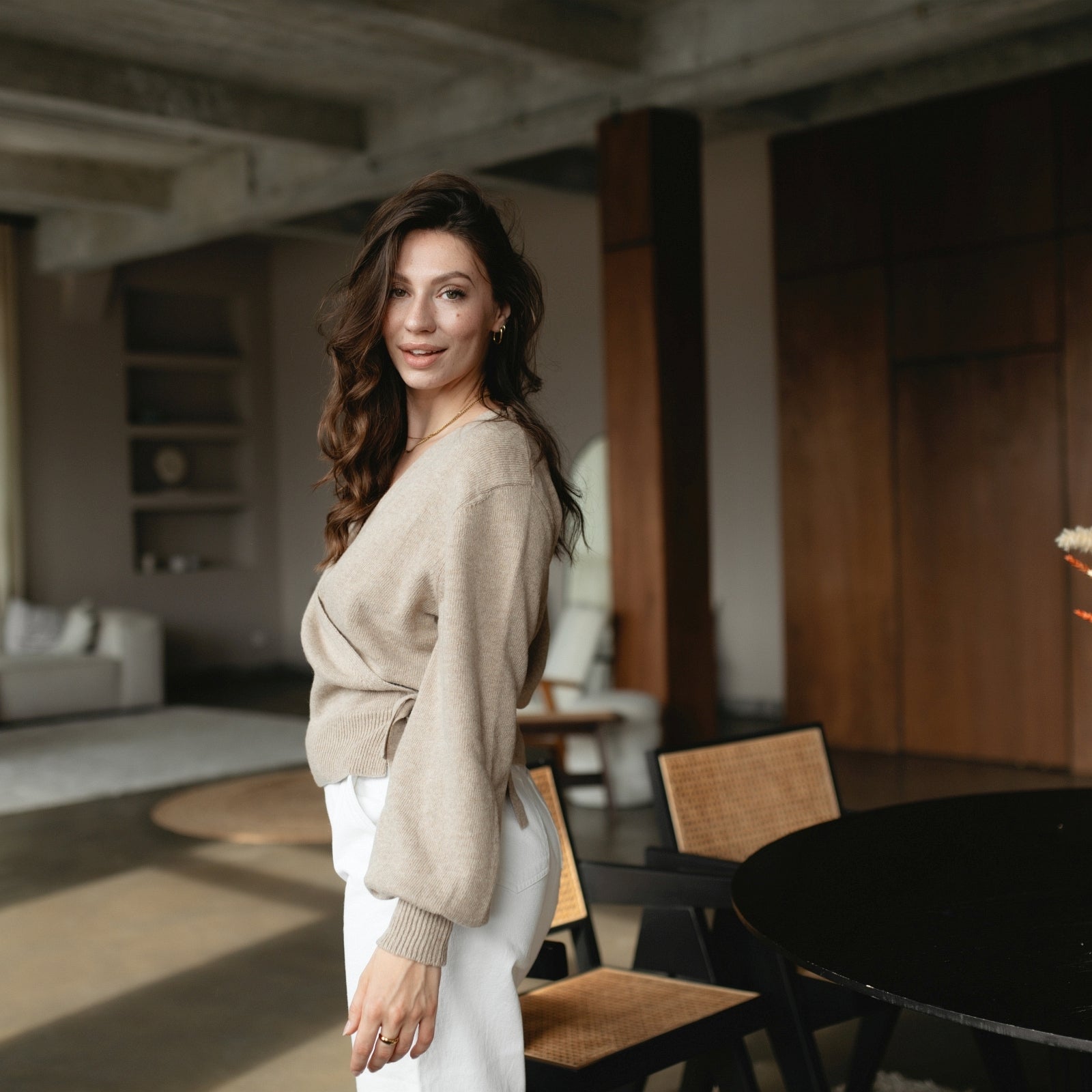 NORDLICHT Mona Wickelcardigan Strickjacke Recyclingwolle