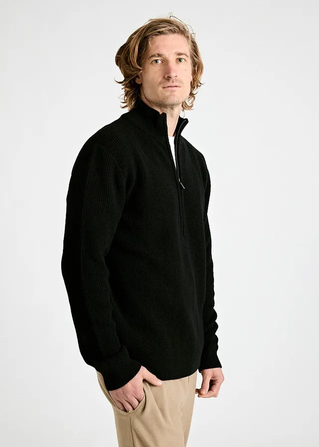Wijld Strickpullover Tim Nero Herren Troyer Wolle
