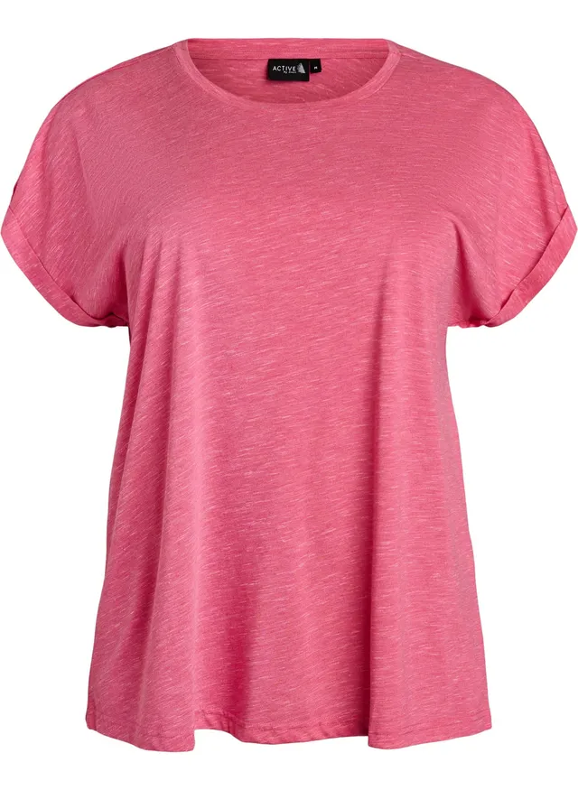 Zizzi Active T-Shirt Große Größen Melon 50-52 locker
