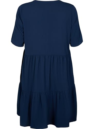 Zizzi Dresses Kleid Kurzarm V-Ausschnitt A-Linie Gr.42-60