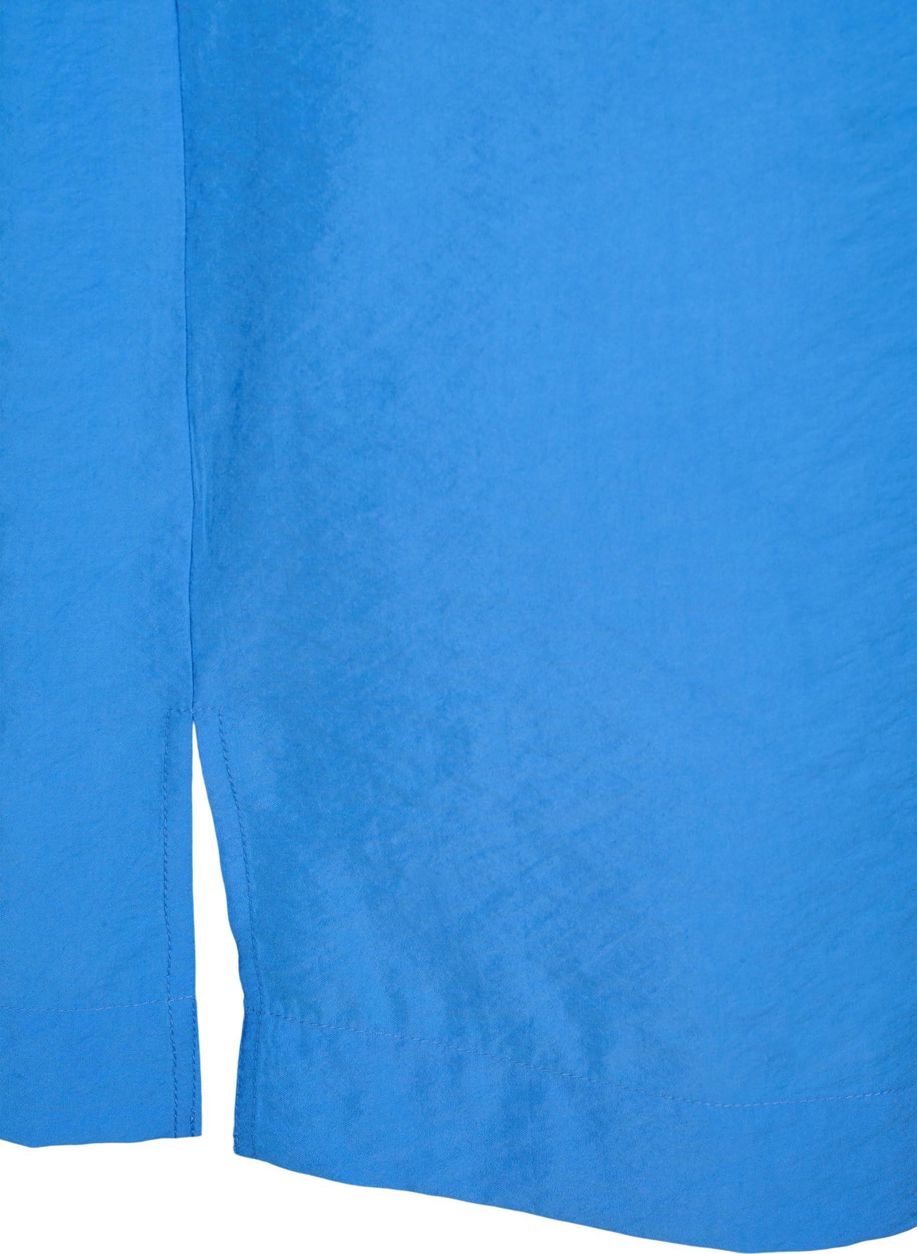 Zizzi Viskose Shirt Damen lang 1/2-Arm Ecovero Seitenschlitz