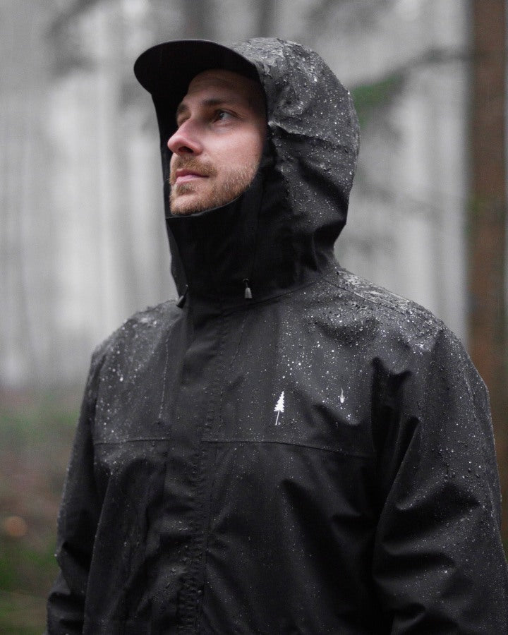 NIKIN TreeJacket Rain Herren Regenjacke Schwarz wasserdicht