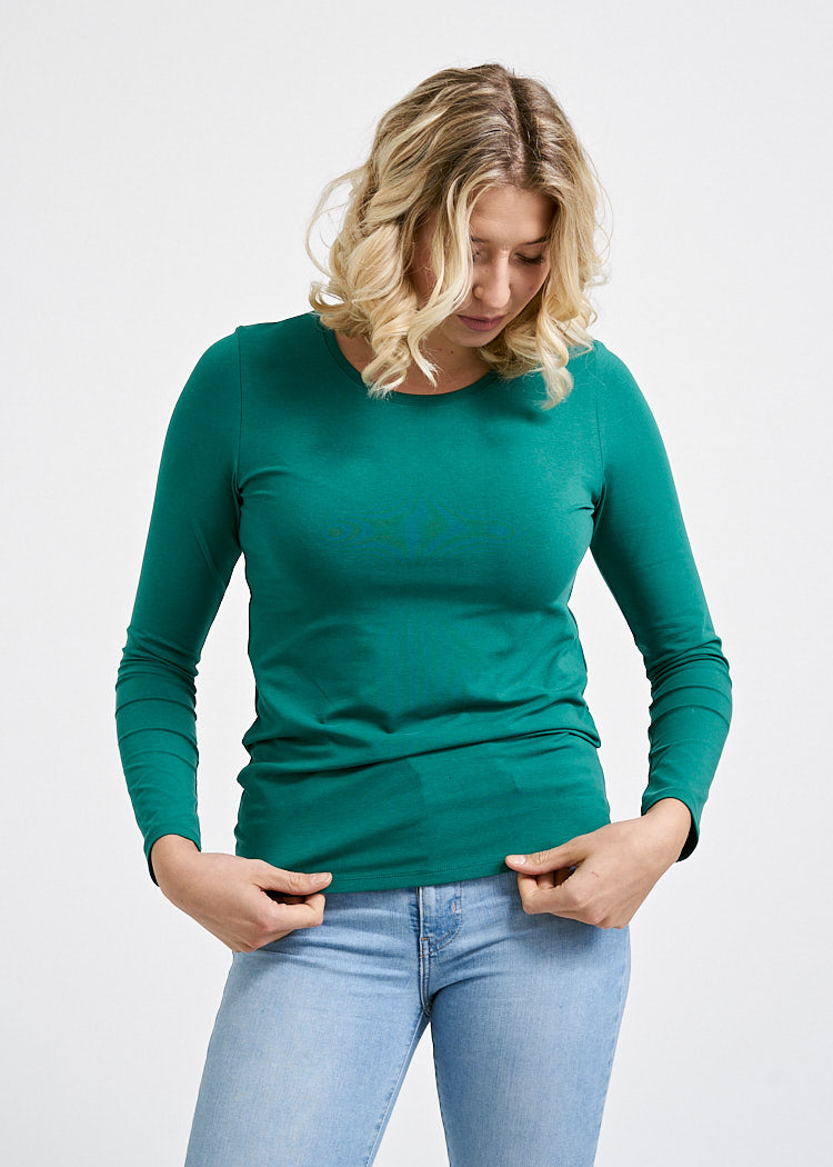 Wijld Langarmshirt Damen Aventurine Longsleeve Lyocell