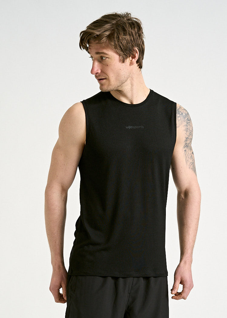 Wijld T-Shirts & Tops Sportshirt Arian Sleeveless Schwarz Herren