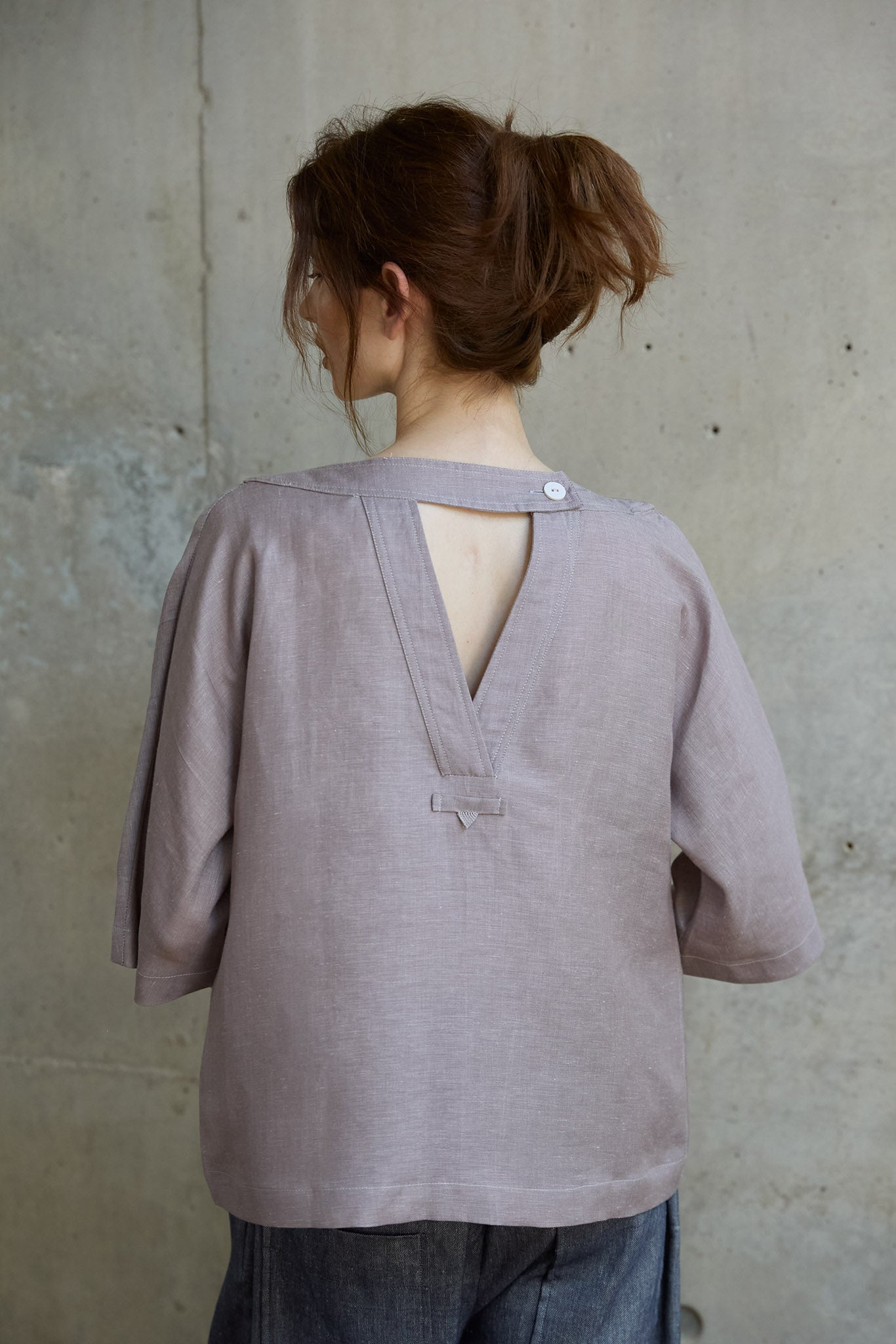 Christiane Strobel MARGEAUX Shirt Bluse Tencel-Leinen weit
