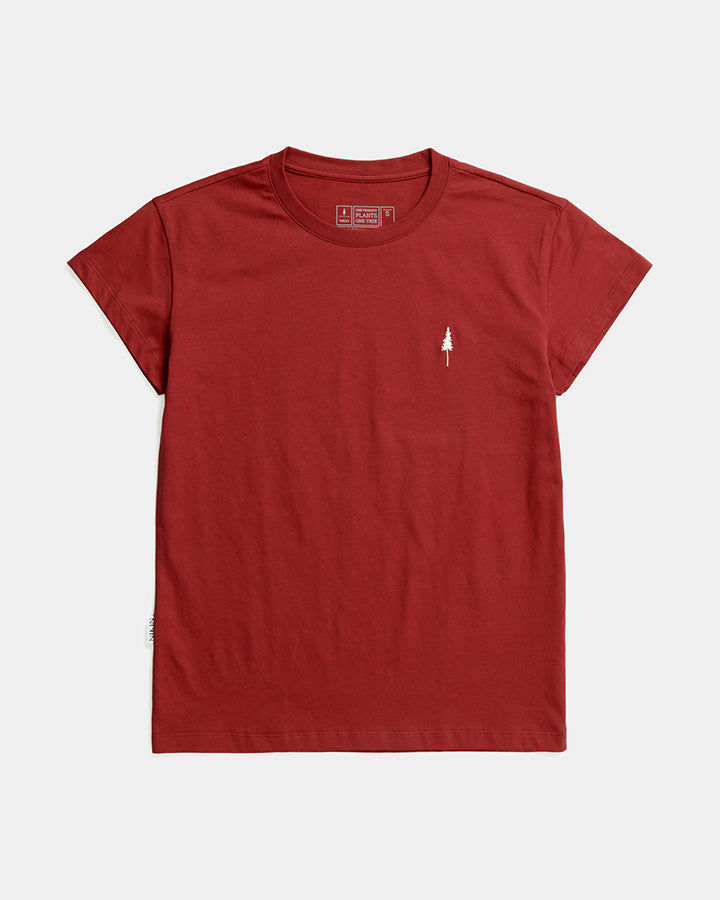 NIKIN TreeShirt Women T-Shirt Bloodstone Red Rot Bio-Baumwolle