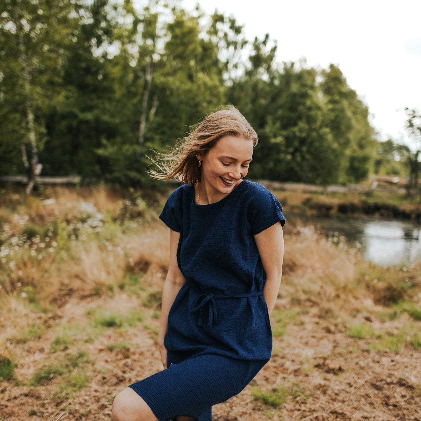 NORDLICHT Elin Musselin Kleid Bio-Baumwolle