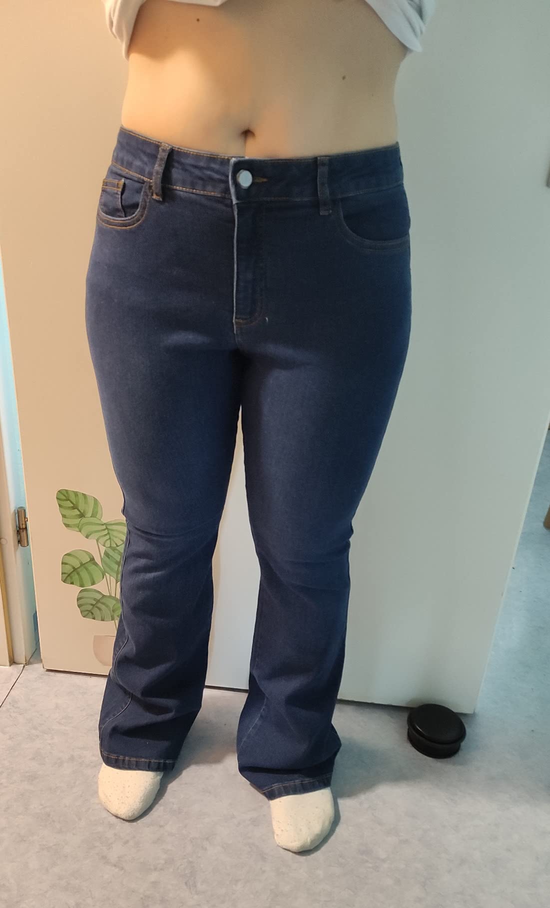 Zizzi Ellen Jeans Bootcut Damen High Waist Plus Size