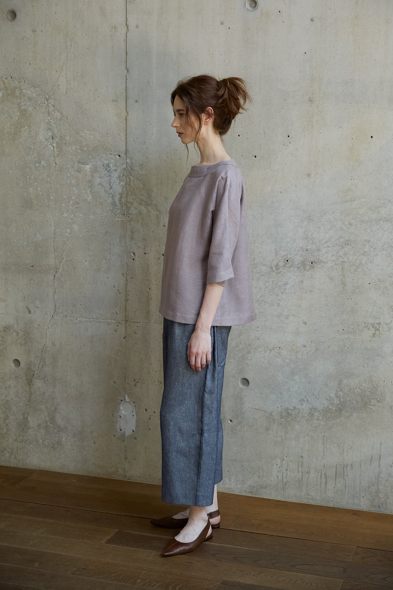 Christiane Strobel BRITT Culotte Baumwolle-Leinen 7/8