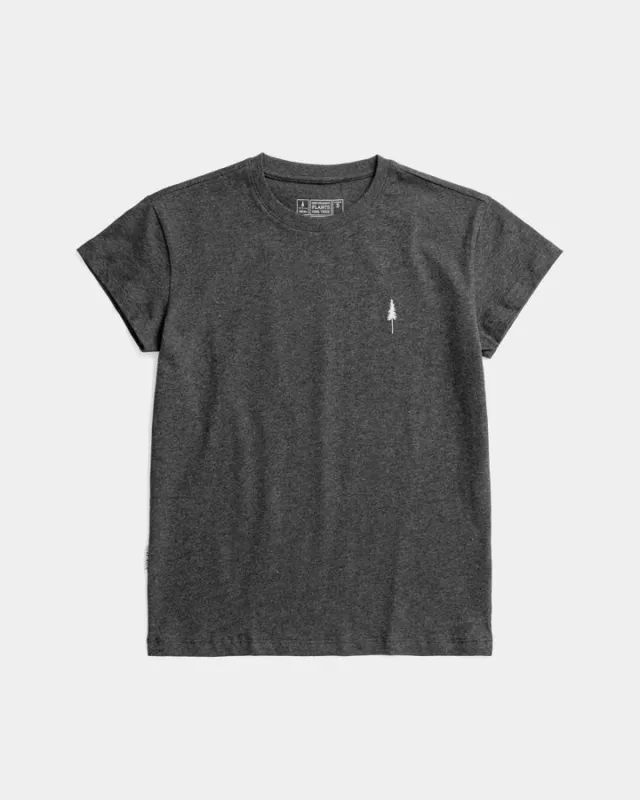 NIKIN TreeShirt Women T-Shirt Black Mel Bio-Baumwolle Damen