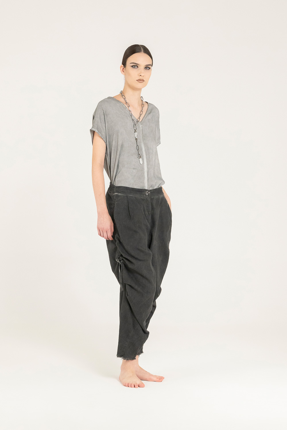 Sanctamuerte Pantaloni Loose Fit Hose Baumwolle