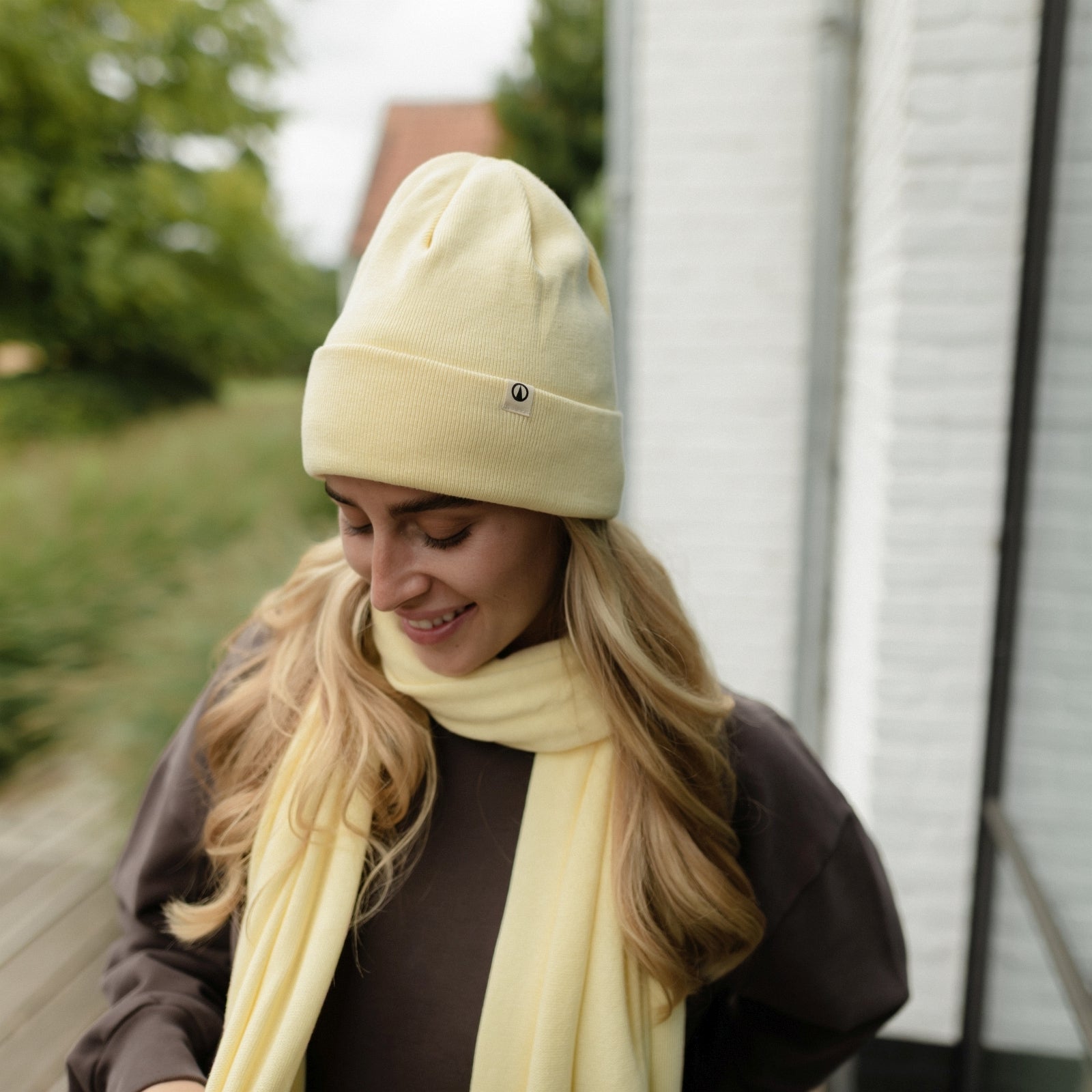 NORDLICHT Accessoires Mütze Jori Zitronengelb Baumwolle