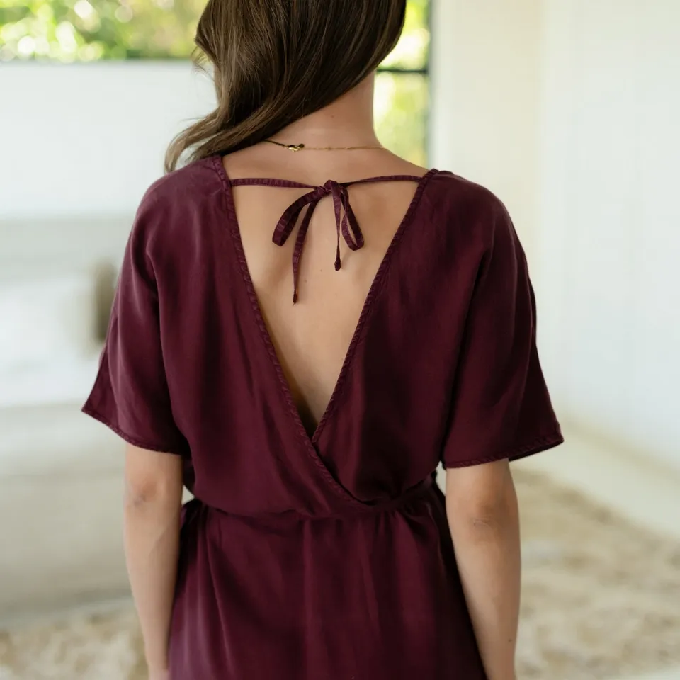 NORDLICHT Kleider Tilda Wickelkleid Rot Tencel