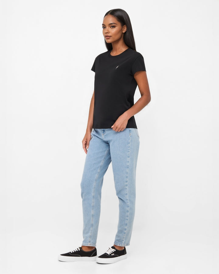 NIKIN TreeShirt Women T-Shirt Black Bio-Baumwolle