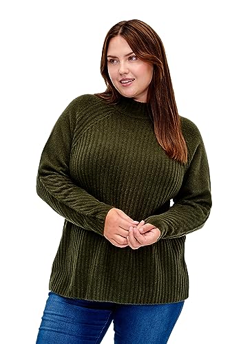 Zizzi Cardigans Strickbluse Wolle Stehkragen Große Größen