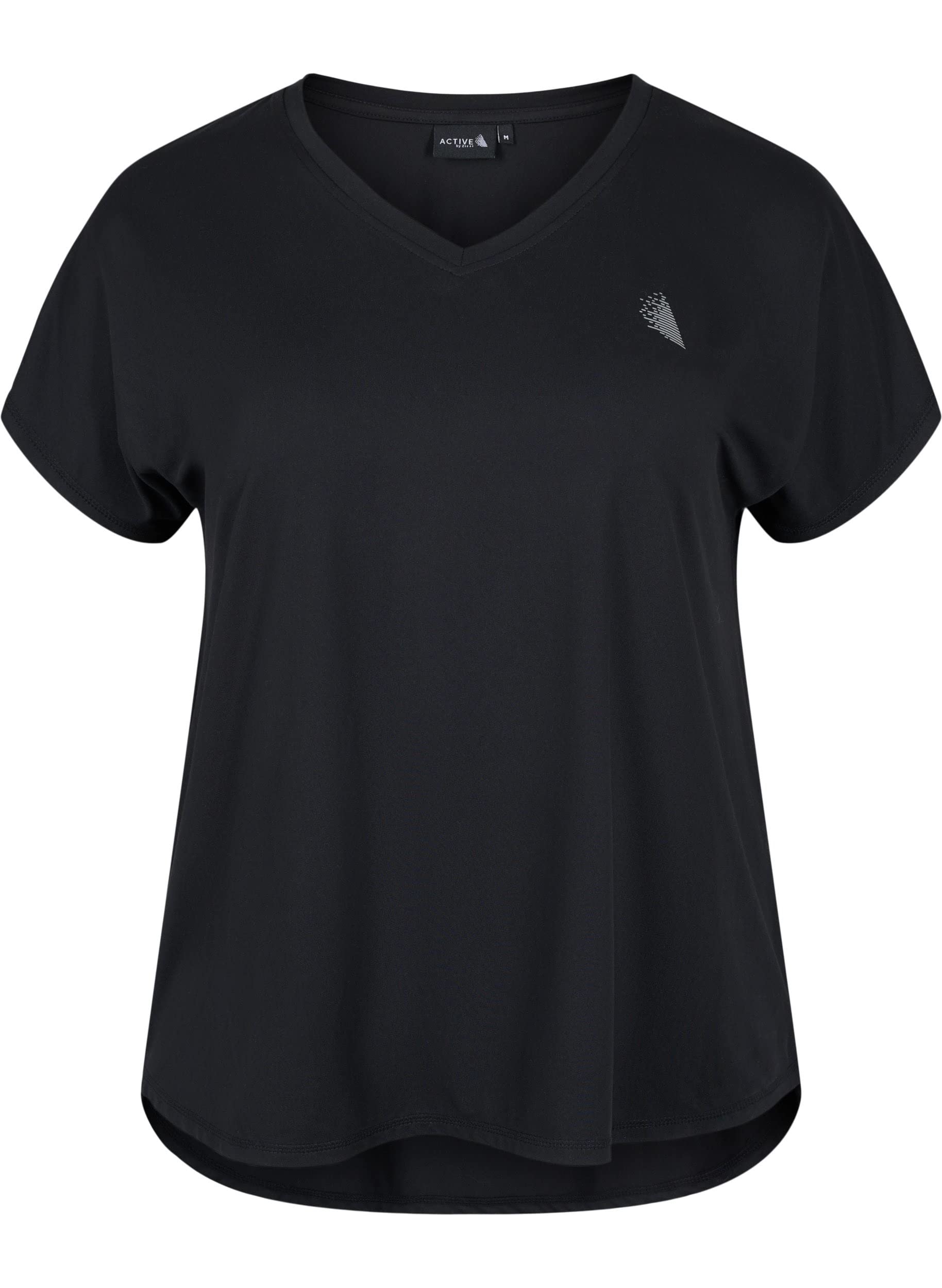 Zizzi Active T-Shirt Kurzarm Schwarz Große Größen