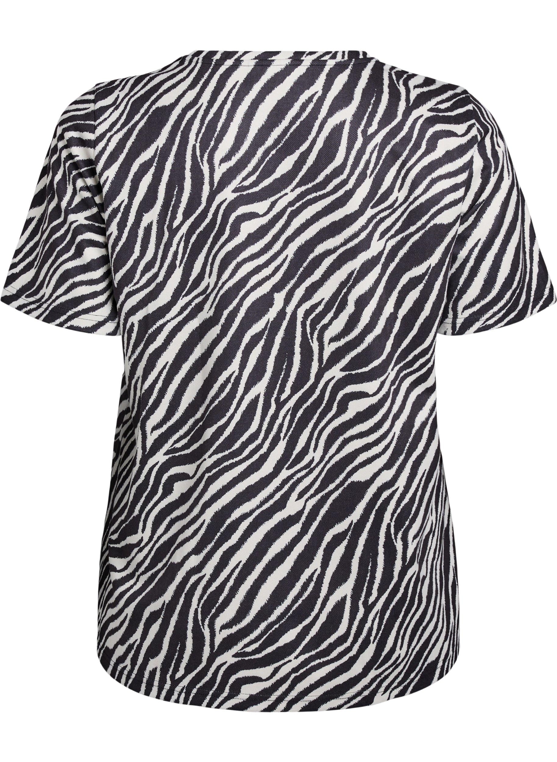 Zizzi Flash by Zizzi T-Shirt Rundhals Print 42-60