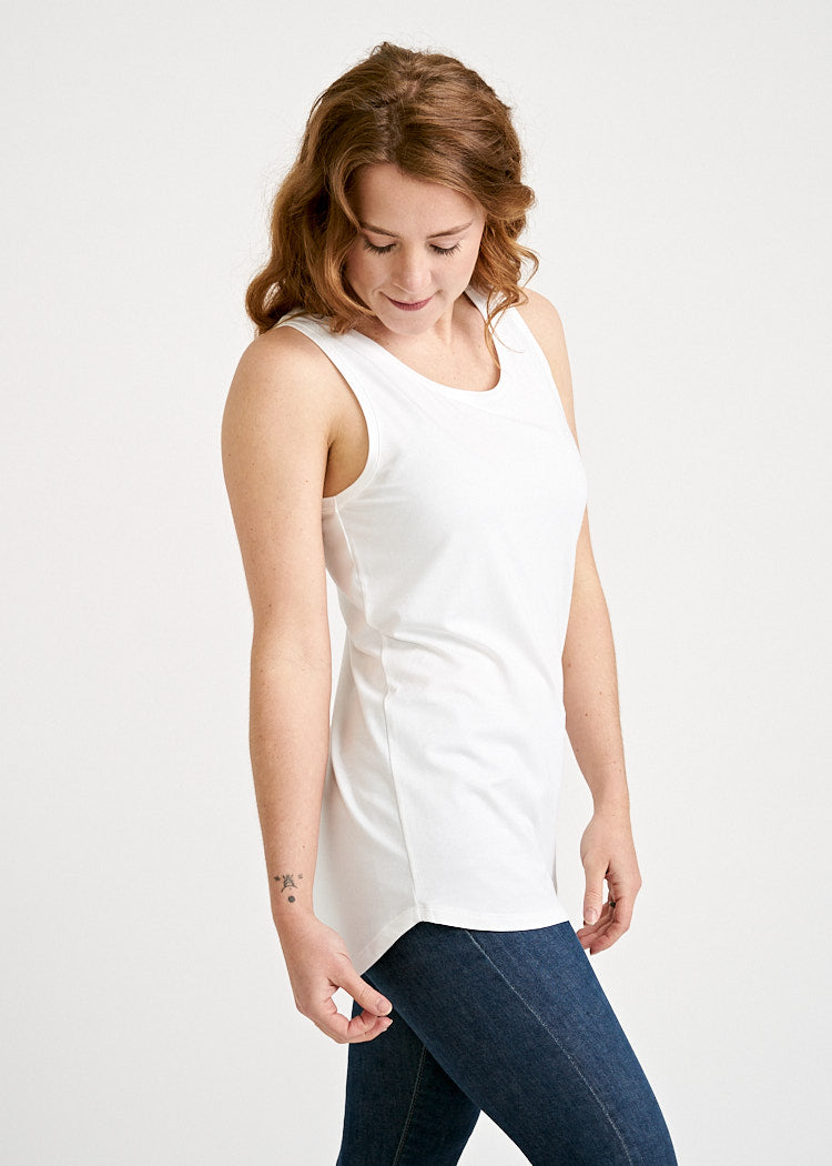 Wijld Sleeveless Top Damen Bright White Gr.S Lyocell