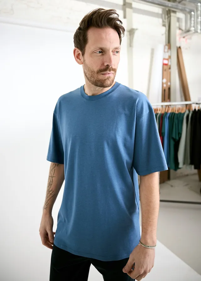 Wijld James WoodShirt Herren Bijout Blue Lyocell