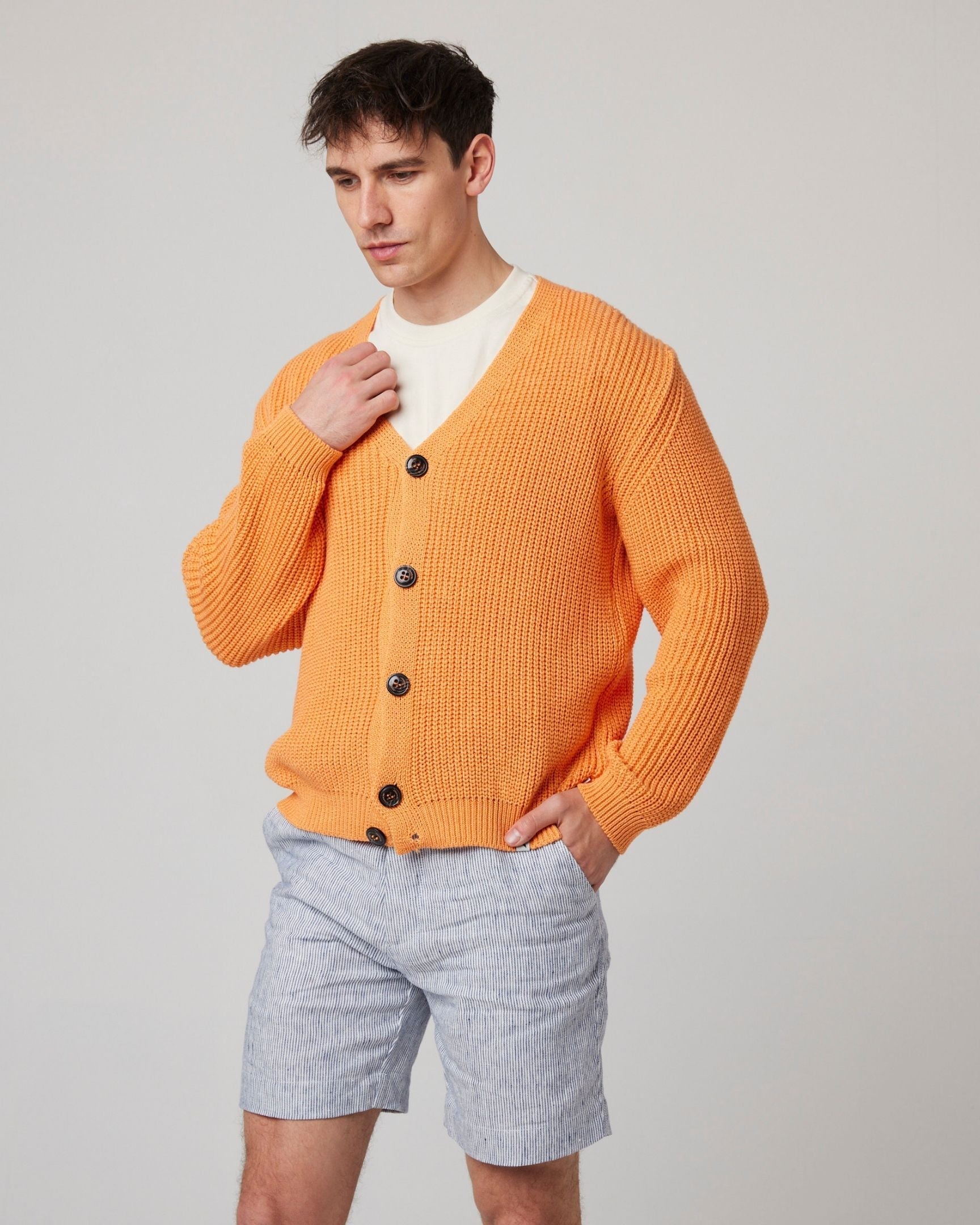 Peregrine River Cardigan Strickjacke Navy Baumwolle Herren
