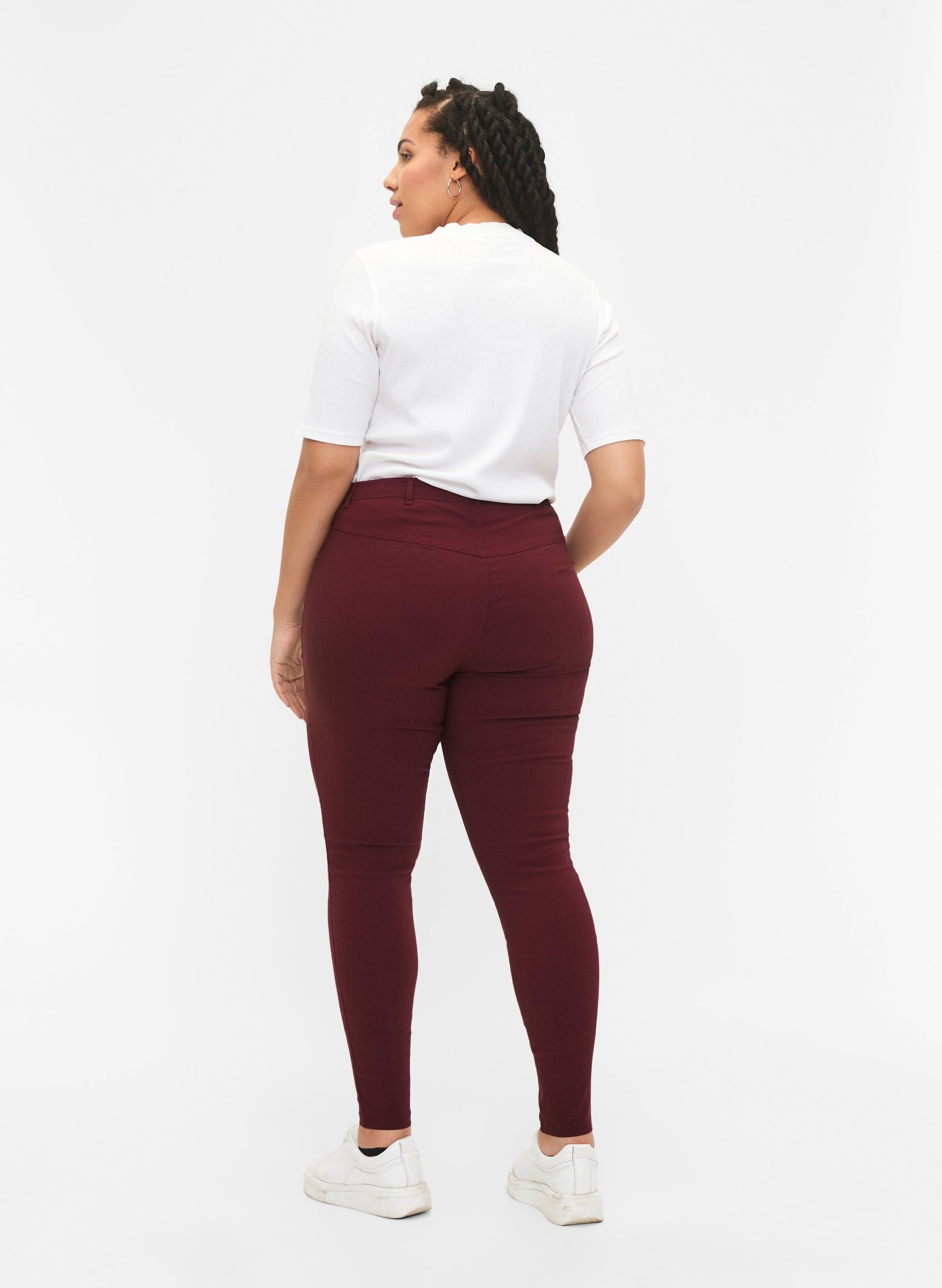 Zizzi Enganliegende Hose Viskosemischung Stretch