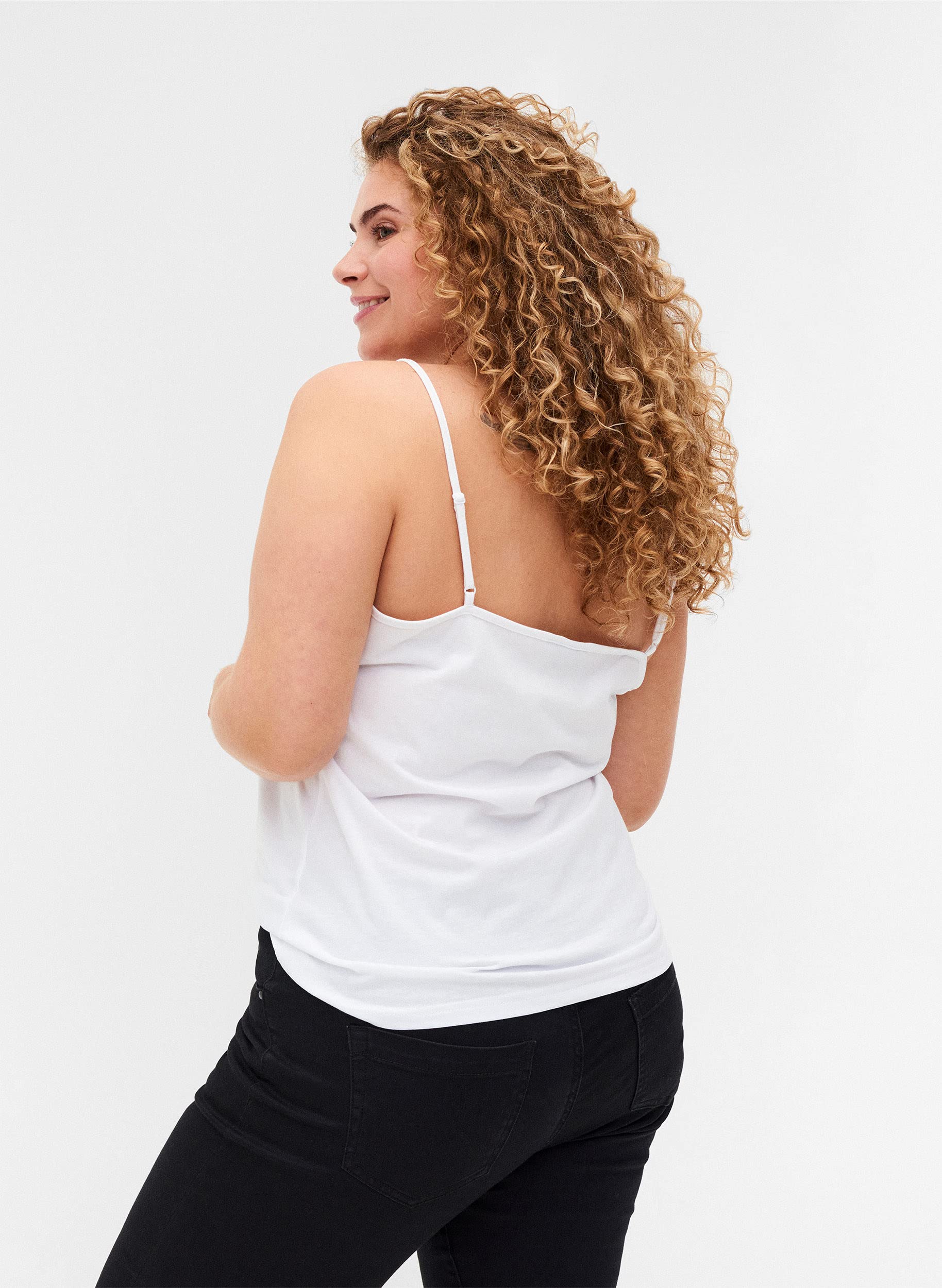 Zizzi 2er Pack Damen Tops V-Ausschnitt Baumwolle