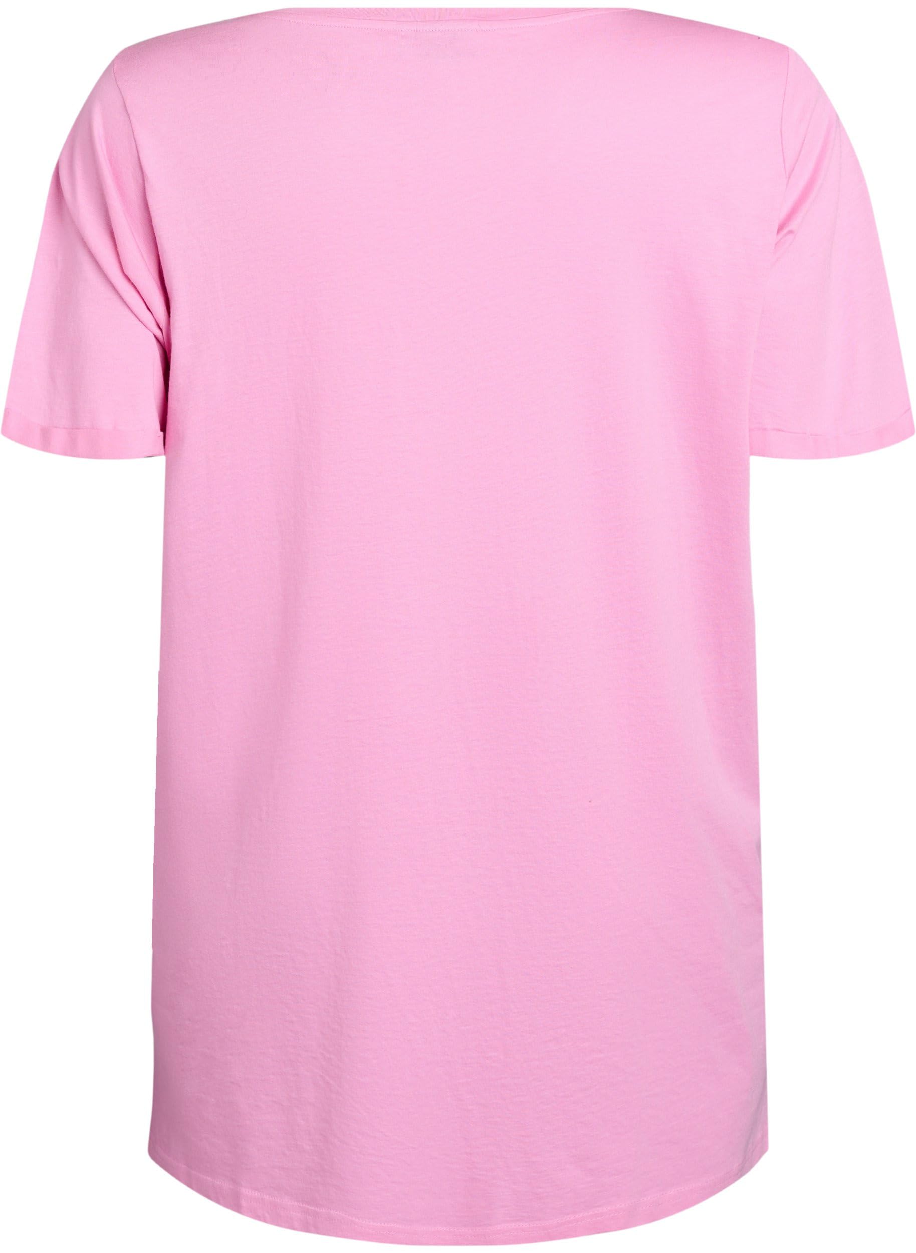Zizzi T-Shirt Oversize Baumwolle Print Große Größen